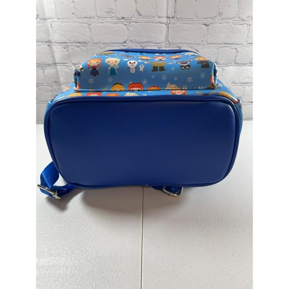 Loungefly Disney Frozen Chibi Mini Backpack Elsa Anna Olaf Blue Bag NEW - Picture 10 of 12